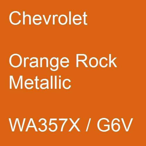 Chevrolet, Orange Rock Metallic, WA357X / G6V.